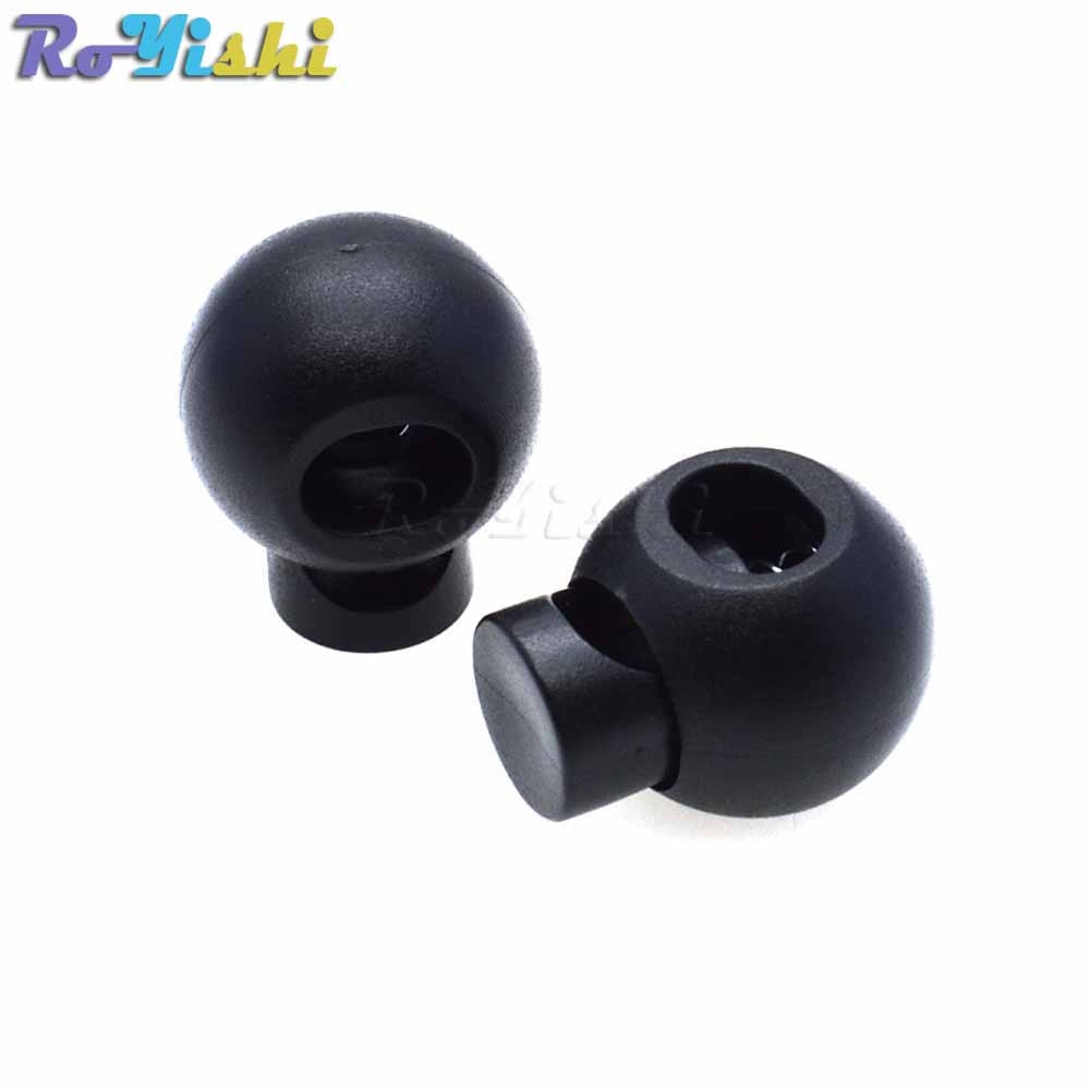 10 stks/pak Plastic Cord Lock Ball Ronde Toggle Stopper Toggle Clip Wijd Voor Rugzak/Kleding