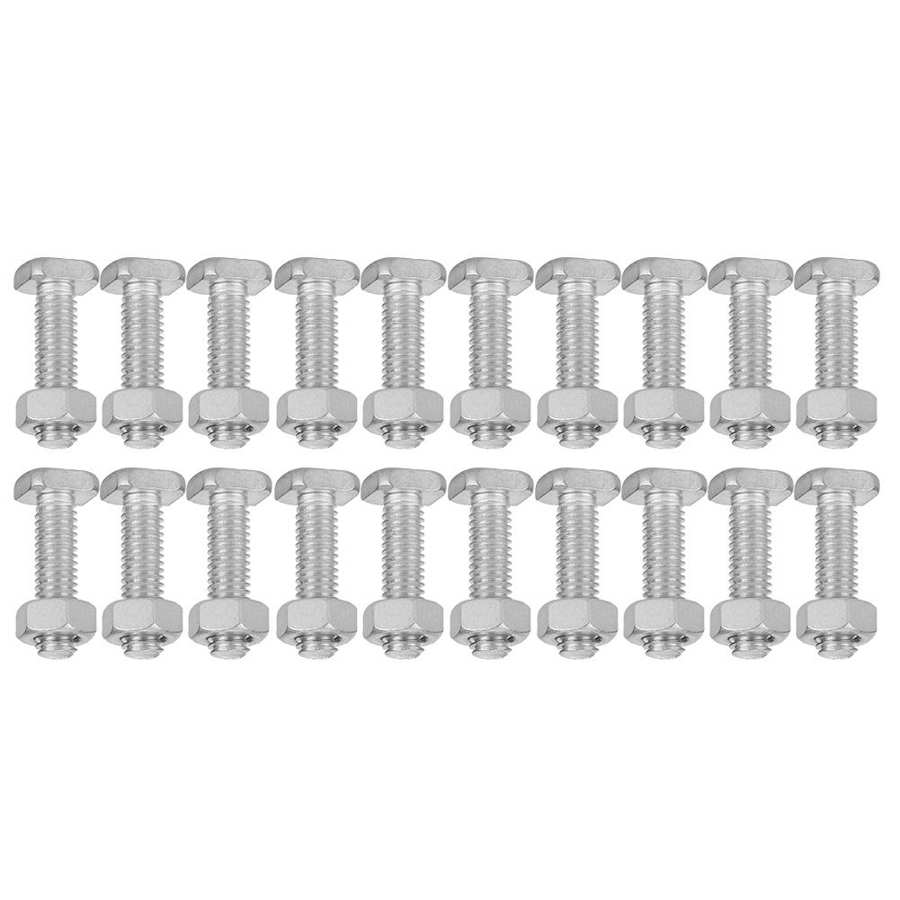 Nuts Bolts Set Aluminium 20 Sets Greenhouse Nuts for Greenhouse Accessories Warehouse Workshop Patio