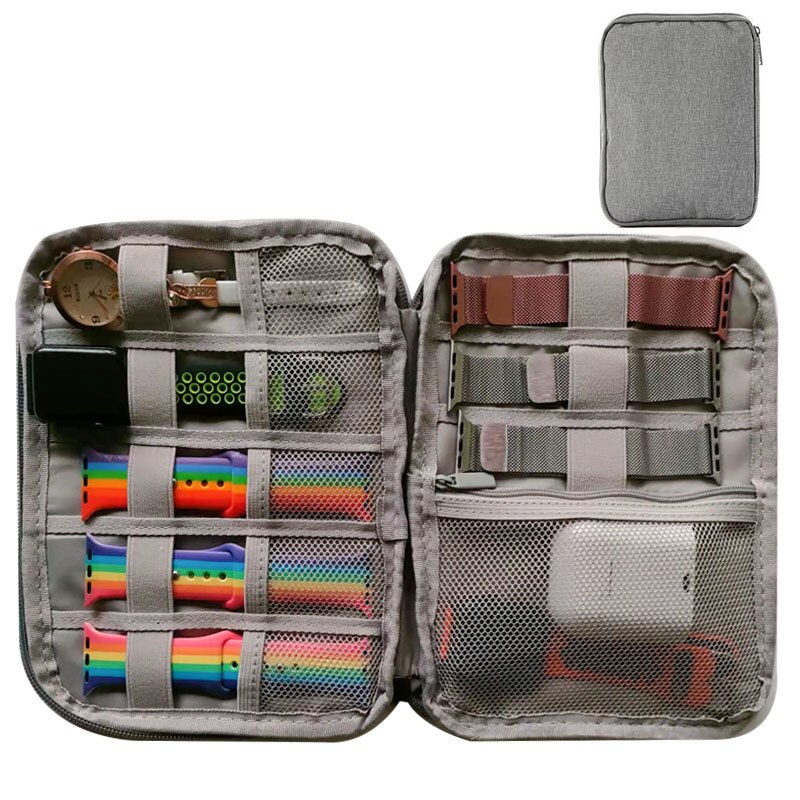 Wasserdichte tragbare Box Uhrenhalter Organizer Aufbewahrung für Männer Frauen Smartwatch-Boxen für Apple Watch Armband Aufbewahrungsbox Uhren: green