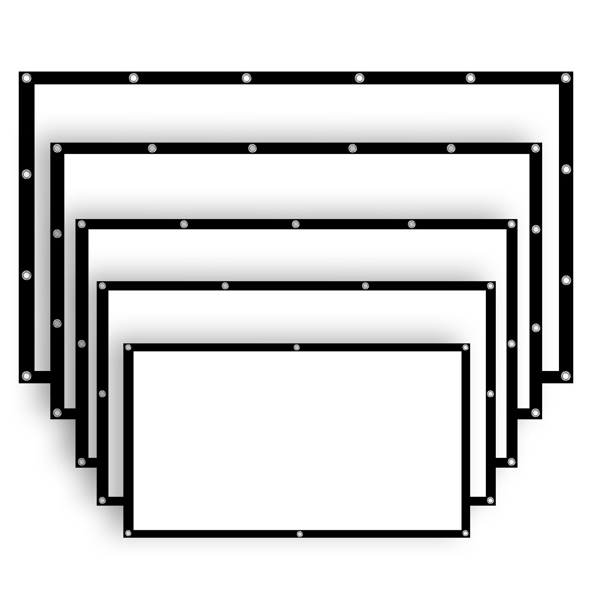 60/77/100/120/136 Inch 16:9 Portable Projector Screen Foldable Projection Screen Front Rear Home Theater Movie Projector Screen