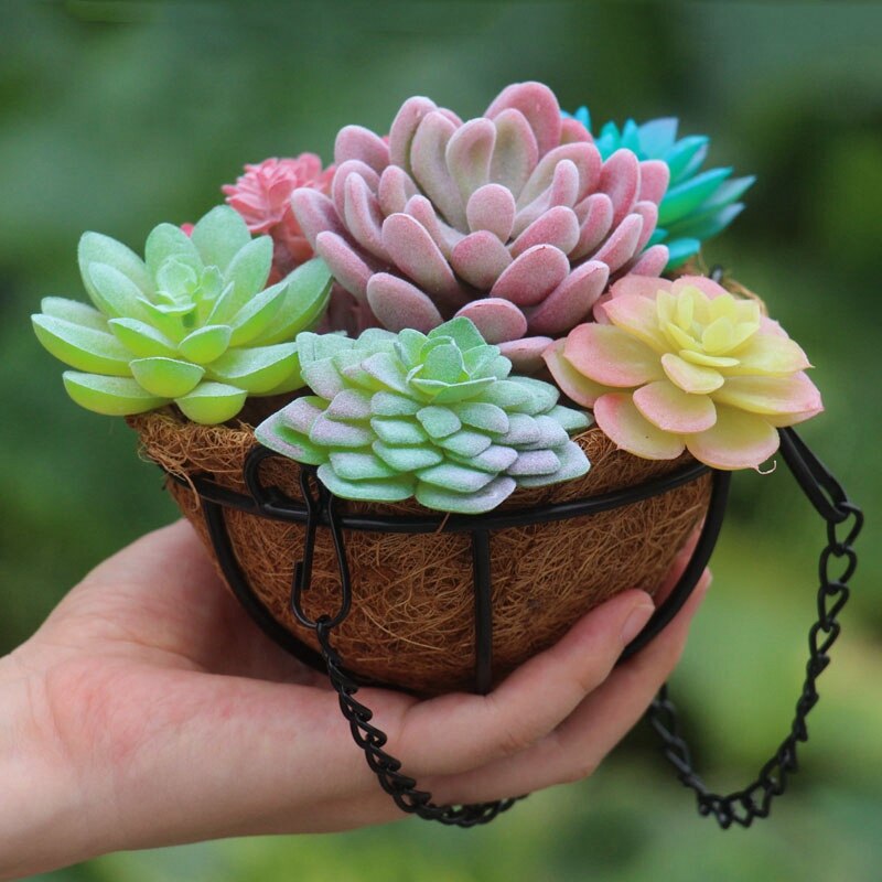 30/50/100cm Flower Pot Hanging Chain Iron Flower Basket Holder Hanging Basket with S-Shape Hanger Hook Garden Decoration