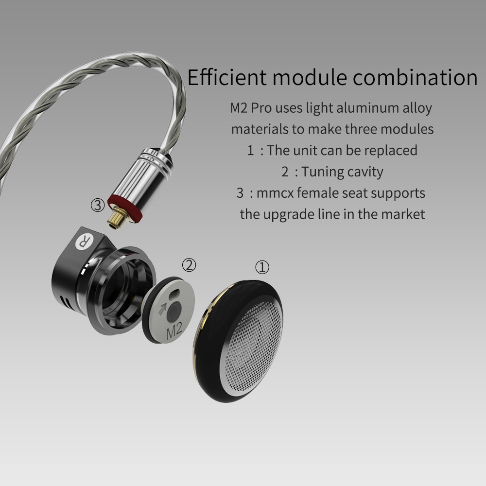 Sambat M2 auriculares modulares, montaje DIY, actualización de piezas mmcx, ajuste de de sonido para aprender acústica, juguete hifi