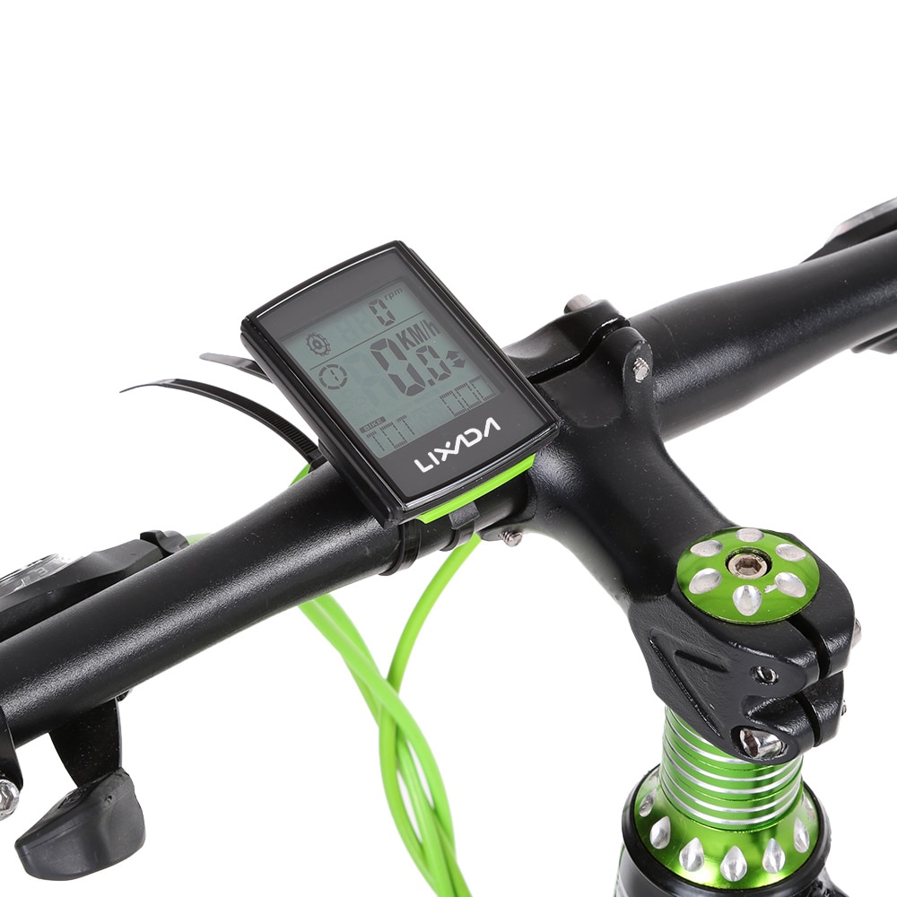 Lixada Multifunctional 2-in-1 Wireless LCD Bicycle Cycling Computer Speed Cadence Water-resistant