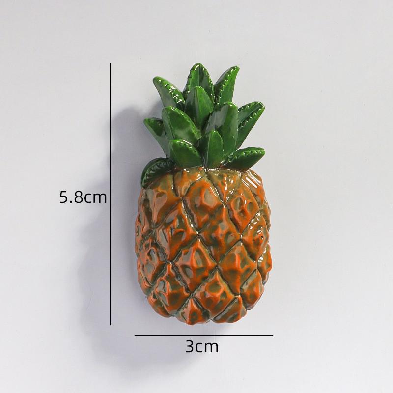 Imanes de nevera de frutas 3D, manzana Artificial, plátano, fresa, cereza, naranja, pegatina, decoración de puerta de nevera, imanes decorativos: Morado