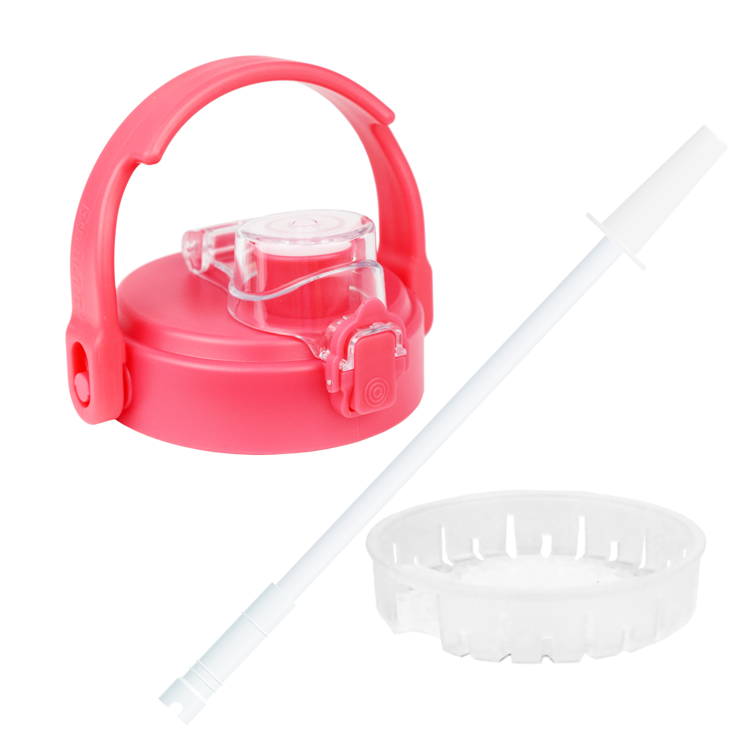 Quifit – couvercle de bouteille d&#39;eau avec paille, pour 2l 3,8 l 2,5 l 3,78 l: Pink