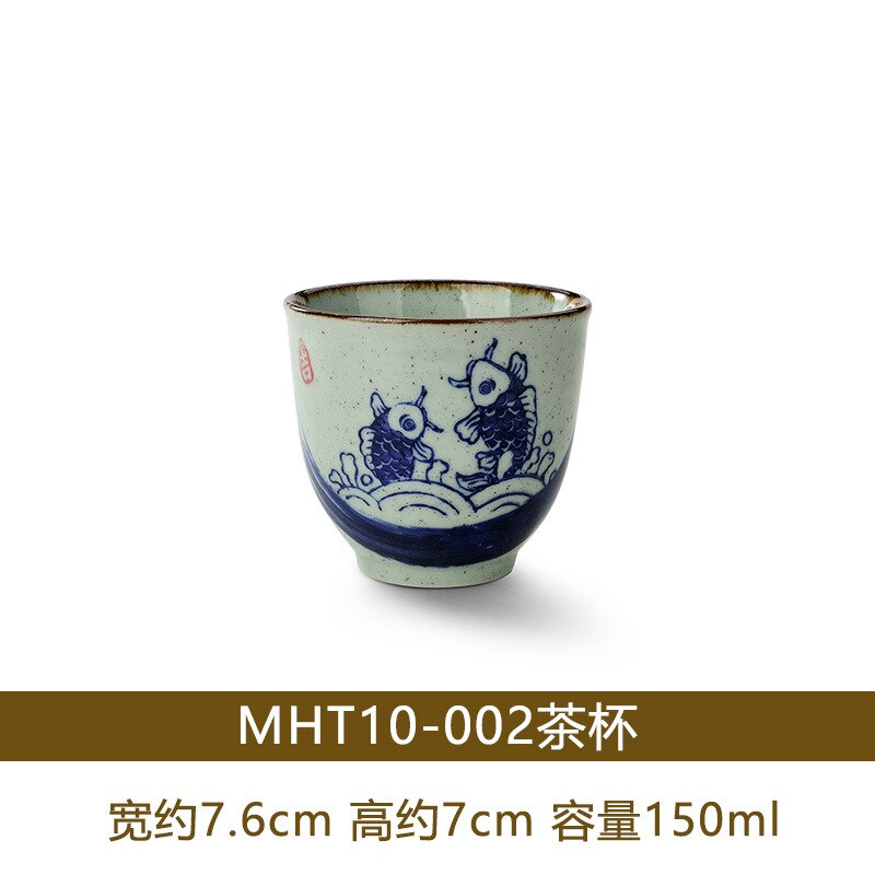 150ml japanska koppar tekopp vinglas stengods keramik restaurang vattenkopp med kopp kaffekopp: Mht 10-002