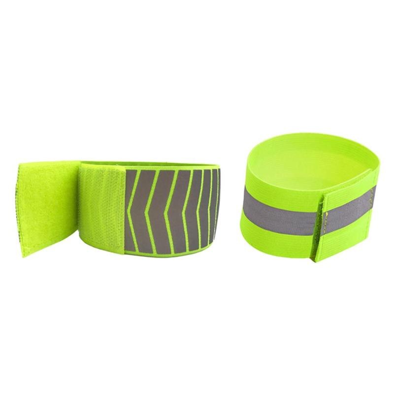 Running Cycling Reflective Strips Warning Bike Safety Bicycle Bind Pants Hand Leg Strap Reflective Tape