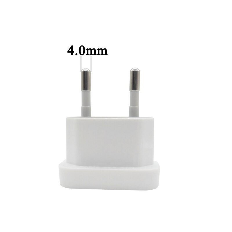 4.0/4.8mm USA CN Socket to EU Plug Adaptar with Security Door AC Power Adapter Travel Wall Charger Electrical Plug White black: 4.0 PLUG white