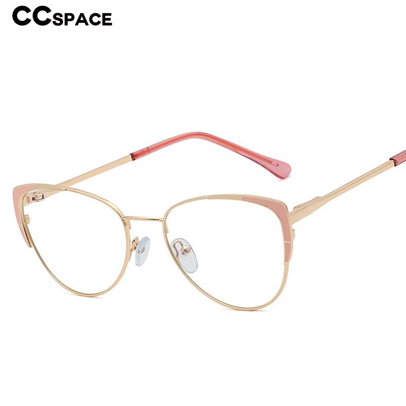 Marcos de Metal para anteojos con forma de ojo de gato, ultraligeros, luz azul, 48221