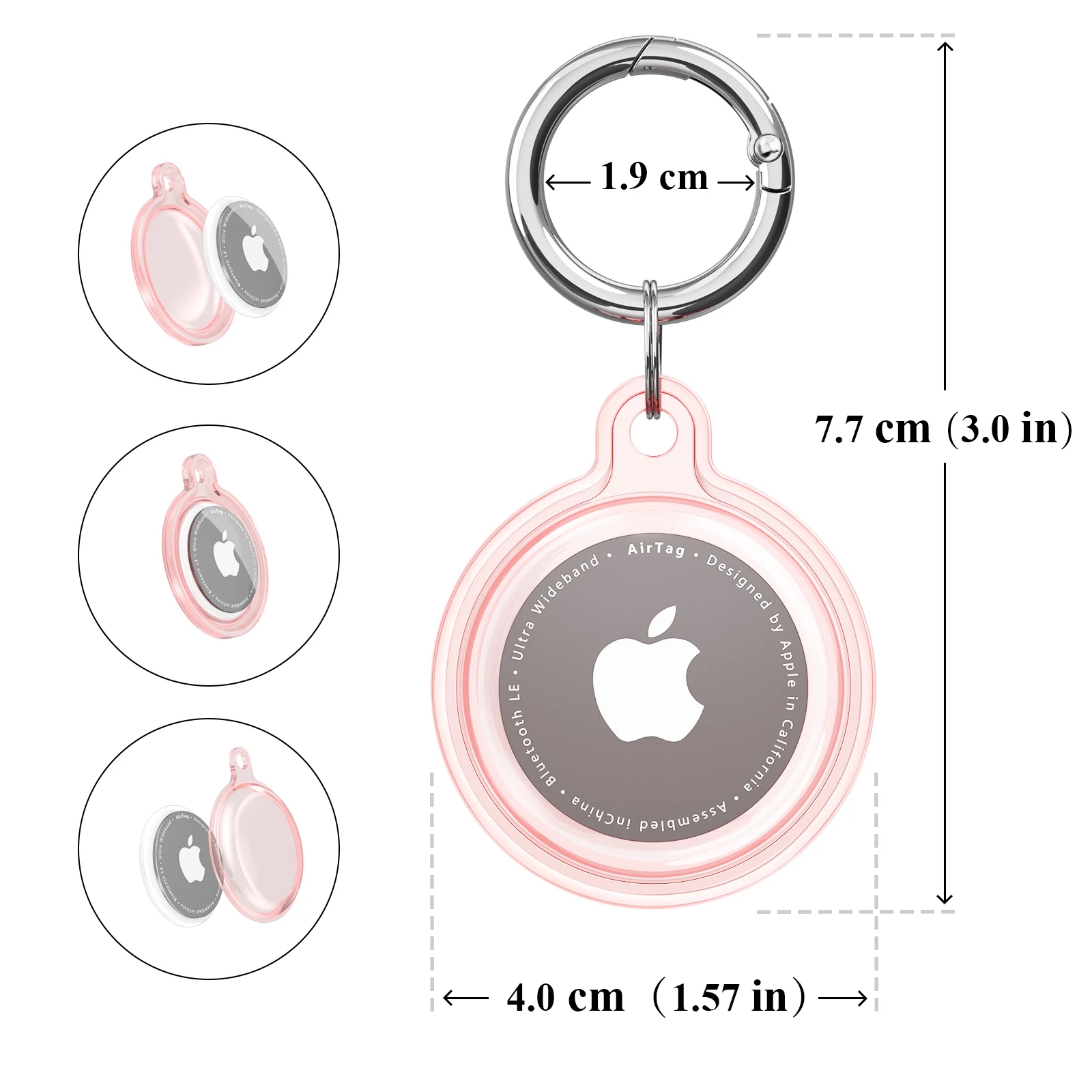 Zachte hoes voor Apple Airtag Waterdichte anti-verloren sleutelhangerhouder Sleutels Tracker Beschermende volledige hoes