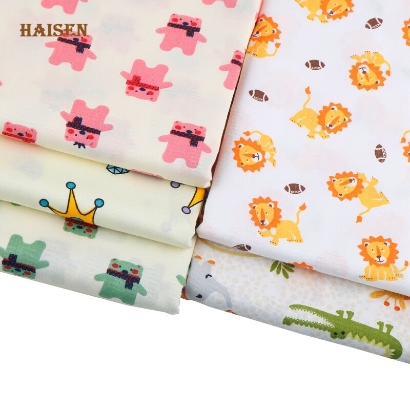 5pcs/Lot,Cartoon Lion King Series Twill Patchwork Cotton Fabric Tissue Cloth Set DIY Sewing Quilting Handmade Material 20x25cm