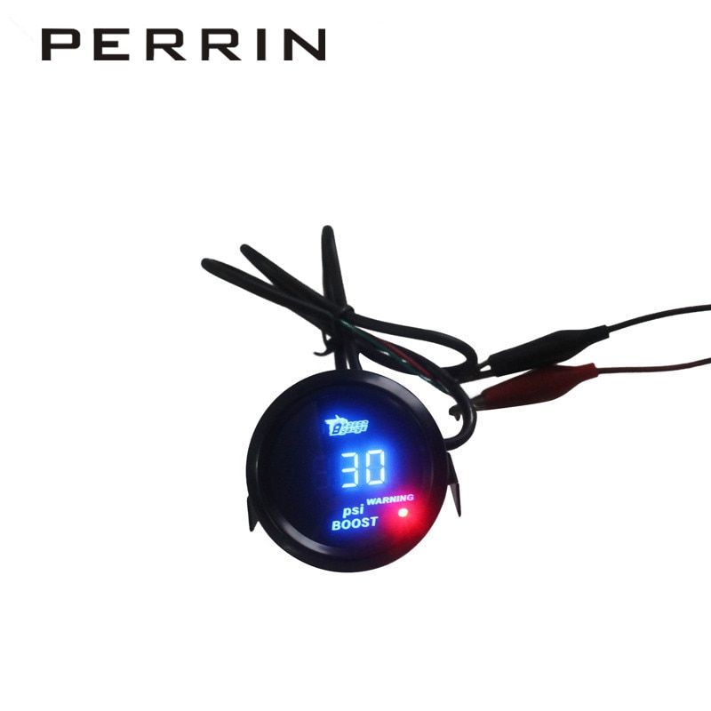 2'' 52MM Turbo Boost gauge -14~30PSI Blue Digital Led Turbo Boost Meter sensor