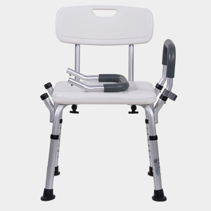 Non Slip Bath Stool With Armrests Backrest Shower ... – Vicedeal