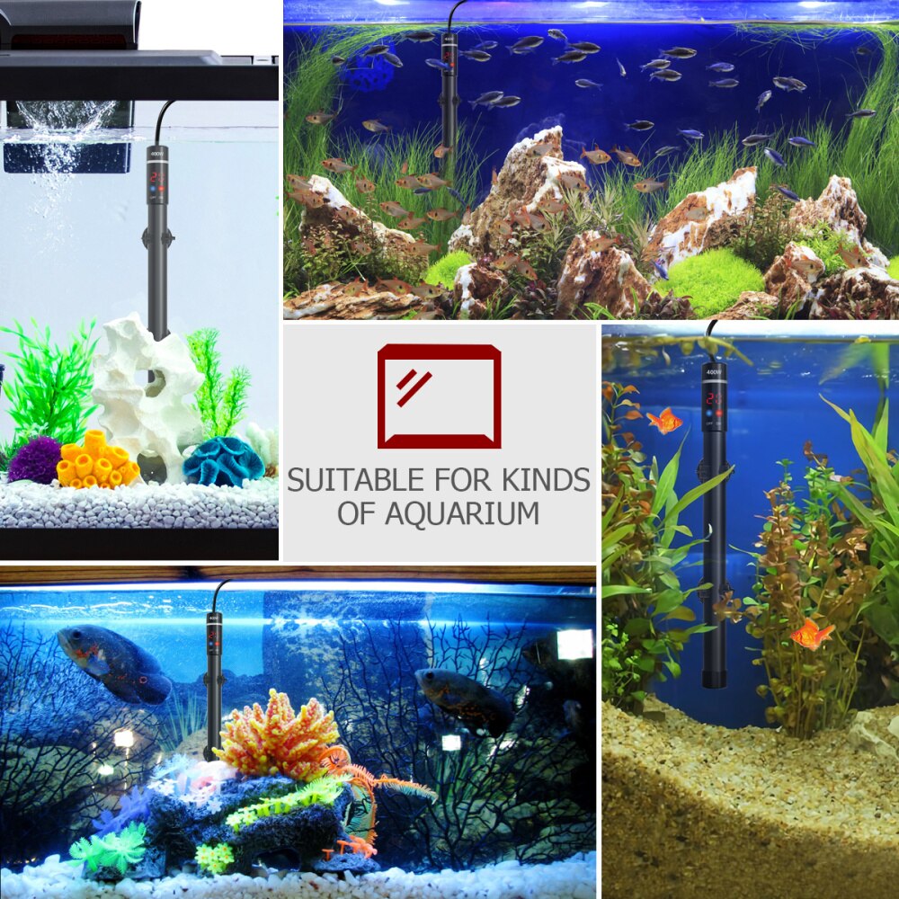 Thermoplongeur réglable et Durable pour Aquarium, 400W, titane, chauffage pour Aquarium, eau douce