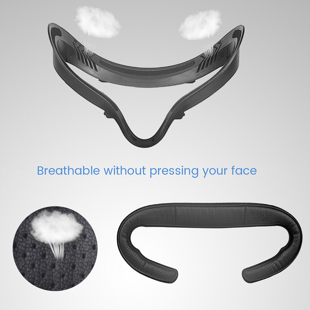 Eye Mask Cover with Holder For Oculus Quest 2 VR Accessories Light Blocking Soft PU Face Eye Cover Pad Bracket For Quest2