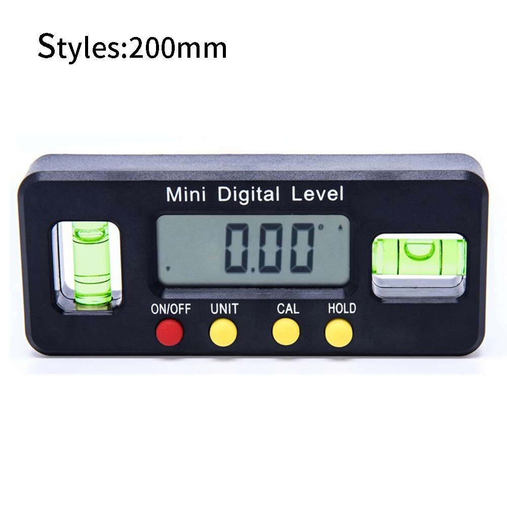 Inclinometer Elektronische Level Box 360 Graden Magnetische Meetinstrument Zwarte Hoek Gauge Draagbare Mini Digitale Gradenboog Abs