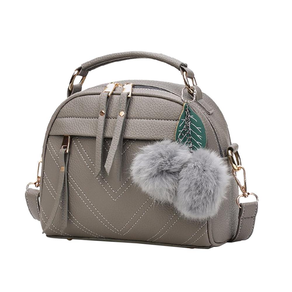 Women's PU Leather Handbag - Soft Cushion Tote - Single Shoulder Strap - Zipper Closure