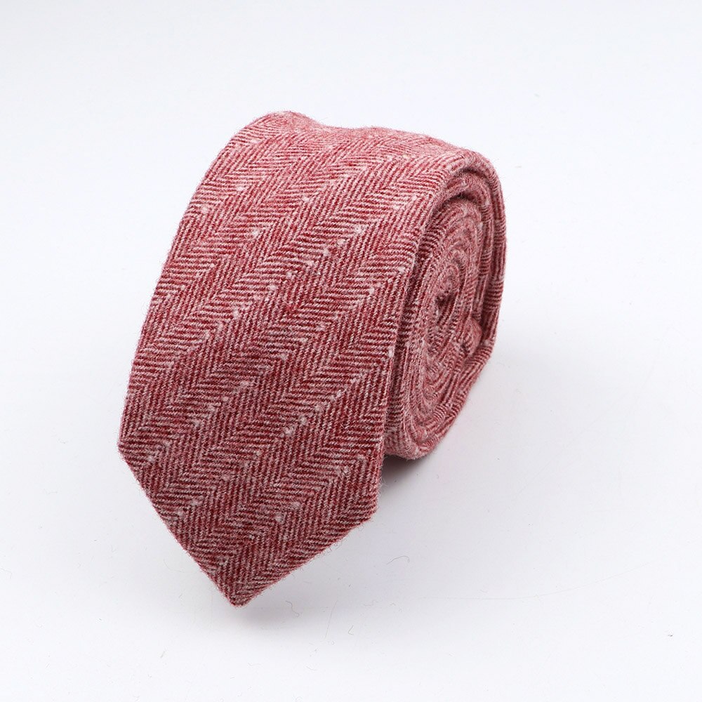 Corbata de lana de Cachemira gruesa para caballero, corbata de Color sólido de 7CM, estilo europeo Formal para de boda, ropa de , rojo, marrón, verde, gris: 27