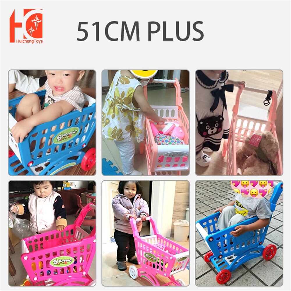 Pretend Winkelen Speelgoed Simulatie Speelhuis Meisjes Speelgoed Kinderen Winkelwagen Speelgoed Voor Meisjes Grote Supermarkt Trolley Push Auto G