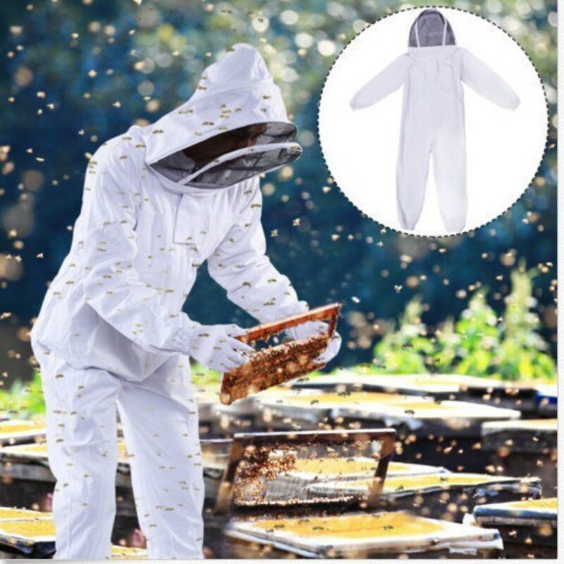 Traje de protección de apicultura, traje de algodón de apicultor, capucha de velo de seguridad, traje de ropa, traje de abeja, equipo WF