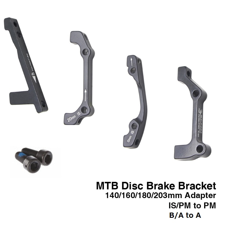 Soporte de freno de disco de bicicleta de montaña, adaptador de freno de disco para bici de montaña, delantero y trasero, 140, 160, 180, 203mm