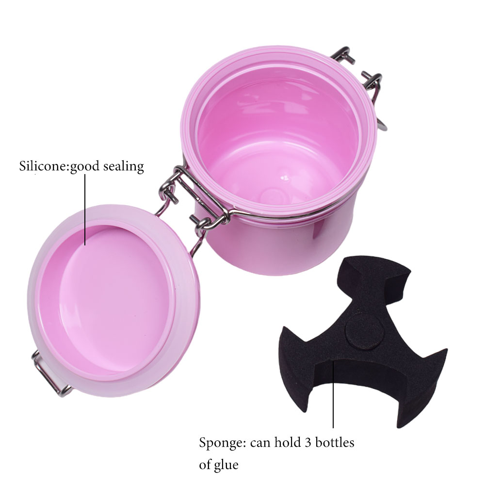 Wimperlijm Opslagtank Container Individueel Enten Valse Wimpers Zelfklevende Stand Opslagpot Wimperverlenging Make-up Gereedschap