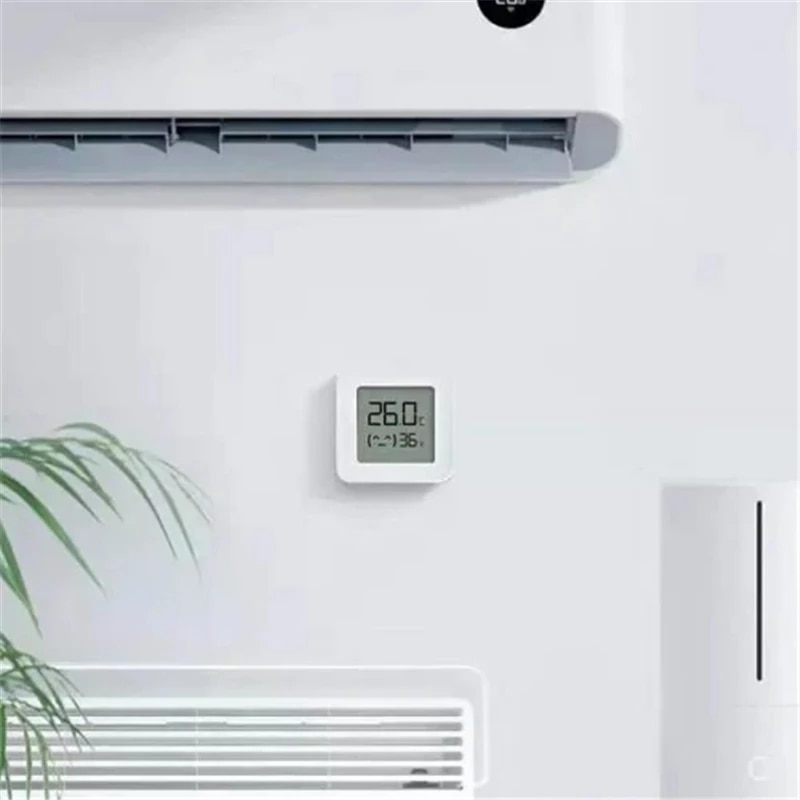 Xiaomi Temperature and Humidity Monitor 2 Mi Home App Control Air-Conditioning Fan Humidifier Smart Indoor Monitor Bluetooth