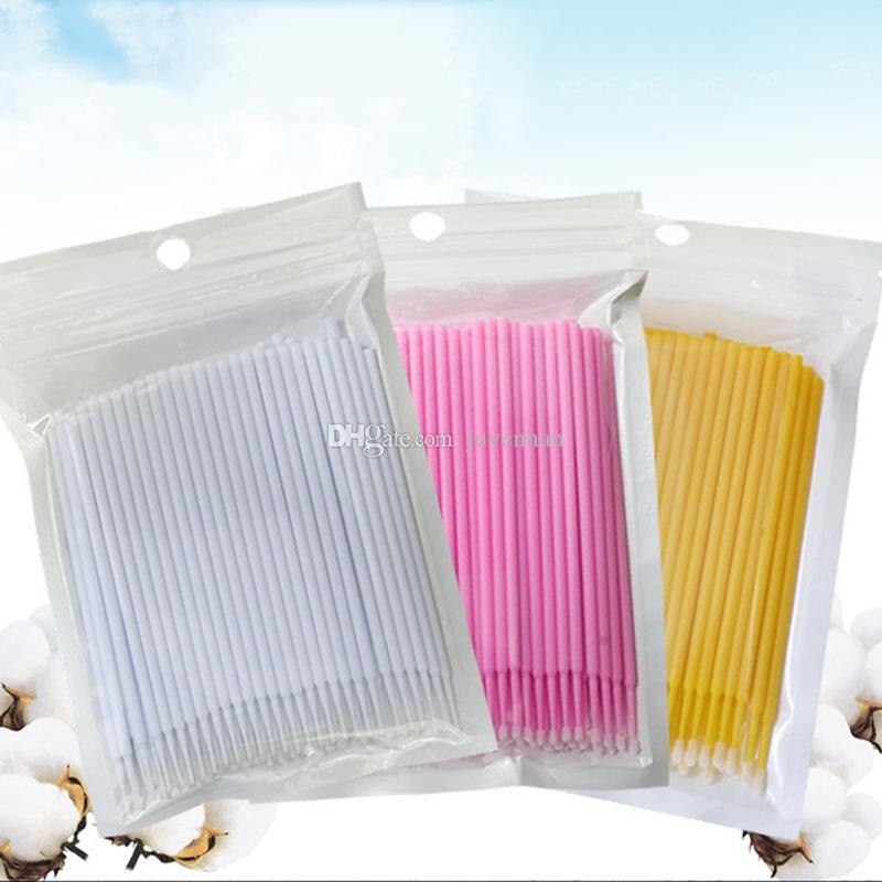 Plastic wimperlijm applicator voor wimperextensions aanbrengen verwijderen wattenstaafje wattenstaafje make-up reinigen wegwerp wattenstaafje 100 stuks