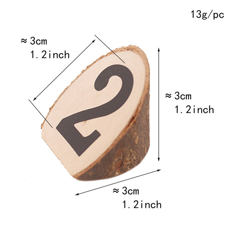 10 unids/pack estilo de madera suministros de Boda boda marcador de posición de la tarjeta número de tabla de figura Digital asiento Decoración