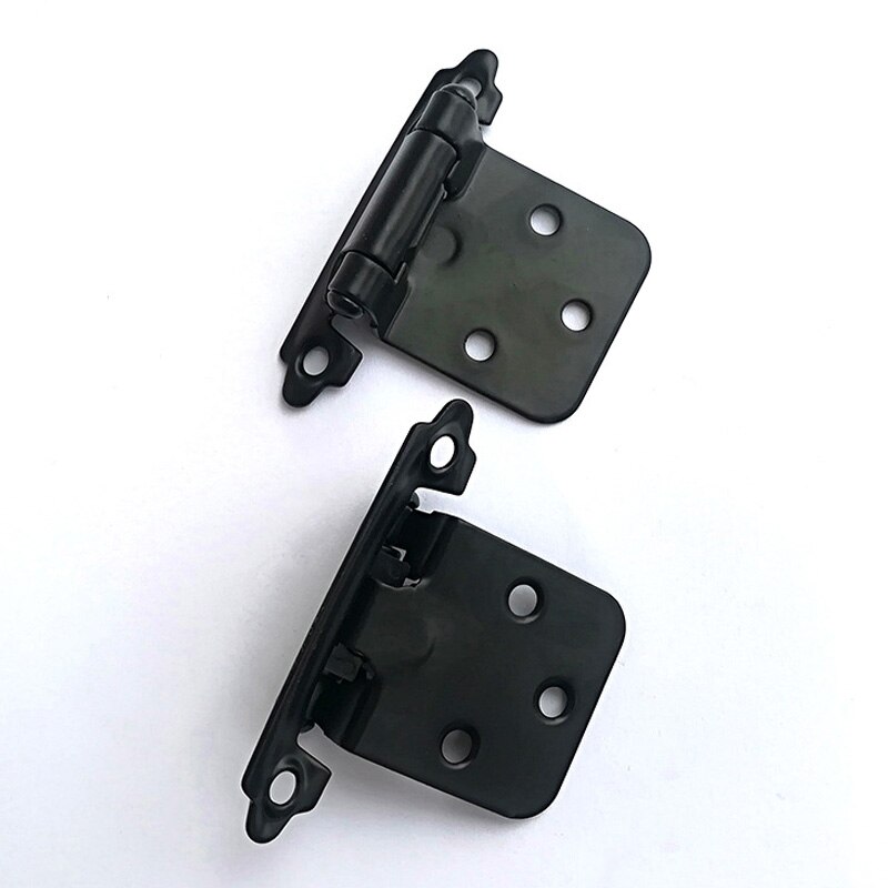 Kast Scharnieren, Voor Gezicht Frame Kasten, Keuken/Badkamer, Variabele, zelfsluitende (30 Pcs Platte Zwart)