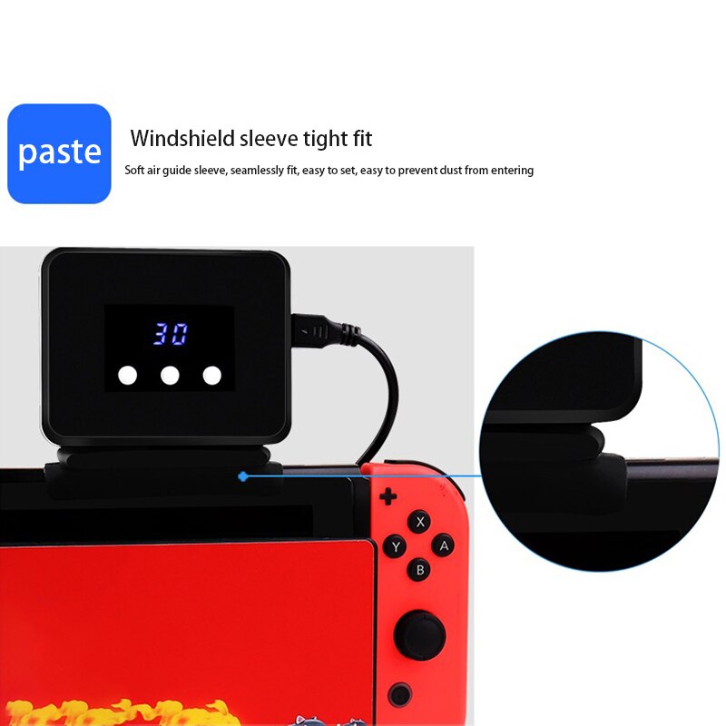 Cooling Fan for NS Switch External Turbo Pumping Cooler Radiator Base for Nintendo Switch Docking Station LED Display