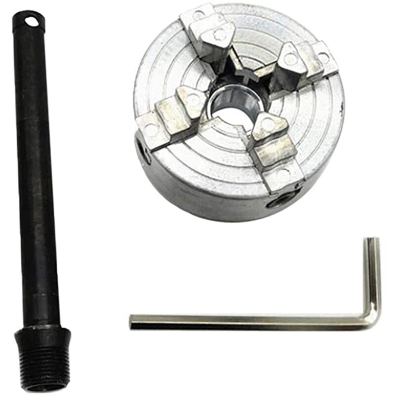 4-Jaw Lathe Chuck, High Accuracy Self Centering Lathe Chuck, Zinc Alloy Wood Turning Chuck , Power Lathe Accessories: Default Title