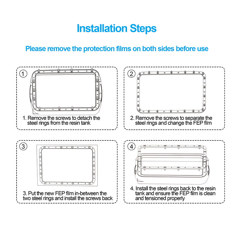 5PCS FEP Film for ANYCUBIC Photon M3 Plus Mono X Elegoo Saturn 3D Printer Parts 8.9 Inches UV Resin Printers 200*260*0.15mm Film