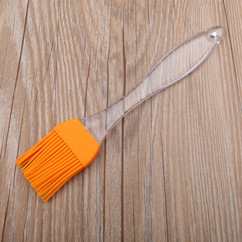Food Grade Silicone Heat-resistant Oil Brush Barbecue Oil Brush Seasoning Brush Baking Tool Silicone Dressing Pastry Brush: L / Orange