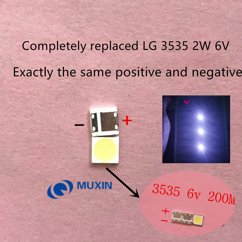 20PCS FOR LCD TV repair LG led TV backlight strip lights with light-emitting diode 3535 SMD LED beads 6V