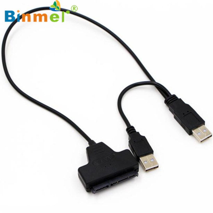 Binmer USB 2.0 SATA 7 + 22Pin naar USB 2.0 Adapter Kabel Voor 2.5 HDD Laptop Harde Schijf transformeren Micro September 12