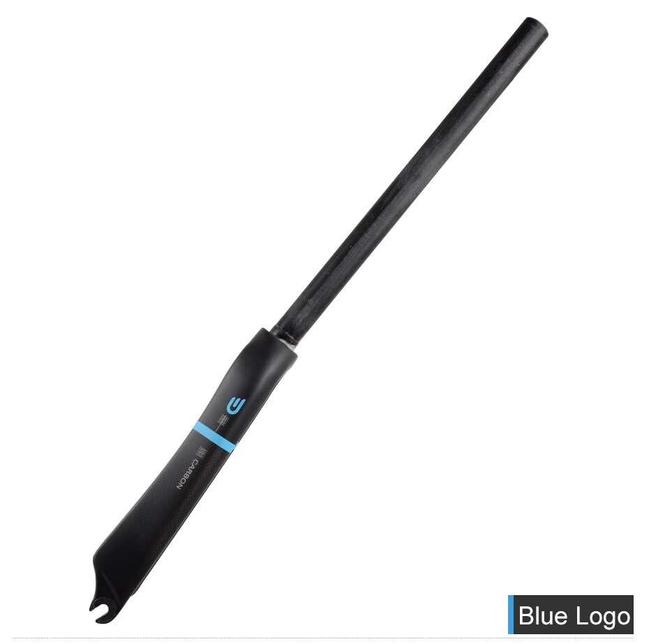 DODICI-horquilla plegable mate 3K de fibra de carbono para bicicleta, 20 pulgadas, horquilla de fibra de carbono para bicicleta, freno C, calibre de horquilla BMX de 28,6mm: Blue Logo 20er