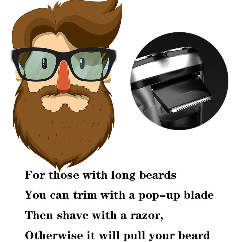 Xiaomi elektrisk barbermaskine barberknivtrimmer til mænd usb genopladelig barbermaskine mænd overskæg barbering skægtrimmer xiaomi youpin 5