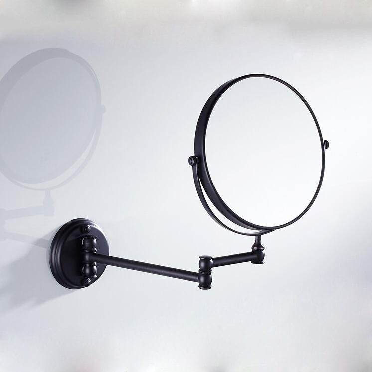 Bath Mirrors 2-face Magnifying Bathroom Mirrors Wall Mounted Oil Rubble Bronze Finished