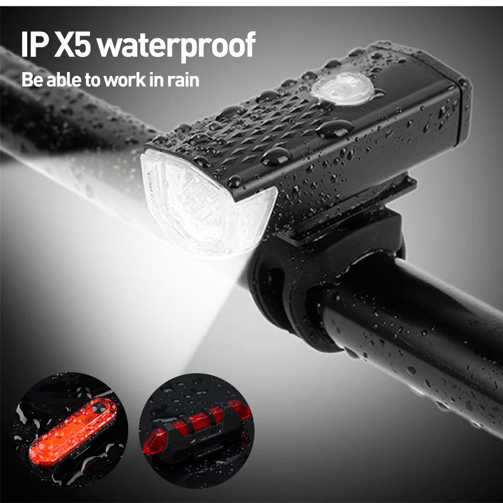 Bike Bicycle Light Headlight Battery USB LED Rechargeable Waterproof Handlebar Frame Lamp Flashlight High Luminosity White Other