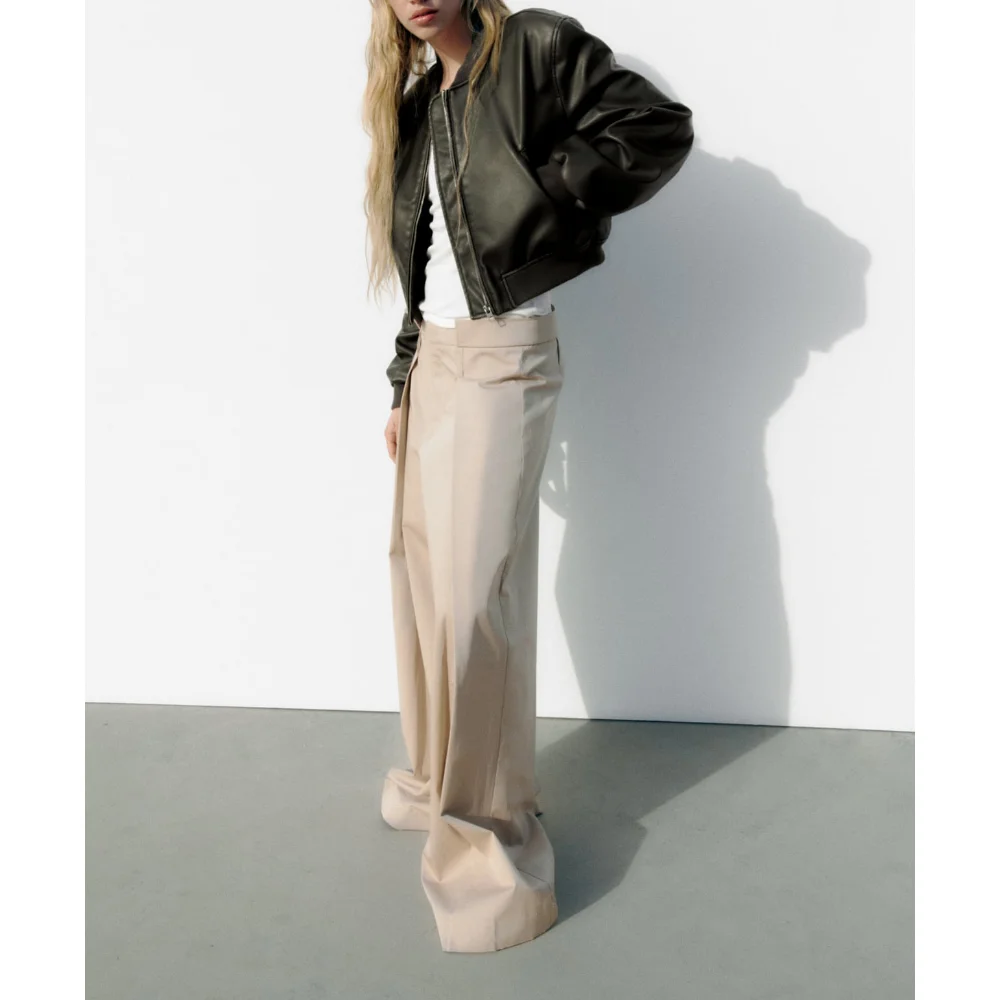 Damesjassen Jassen Bijgesneden tops met lange mouwen Jas Effen elegante jas Damesbommenwerpers Uitloper Koreaanse mode Chique tops