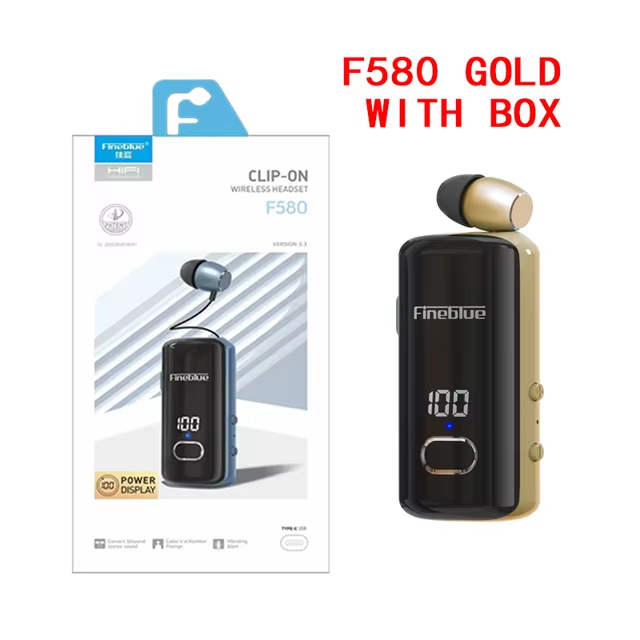 Fineblue F580 Draadloze Koptelefoon Bluetooth 5.3 Intrekbare Draagbare Headset Gesprekken Herinneren Trillingen Sport Run Hoofdtelefoon F920 F520: Zilver