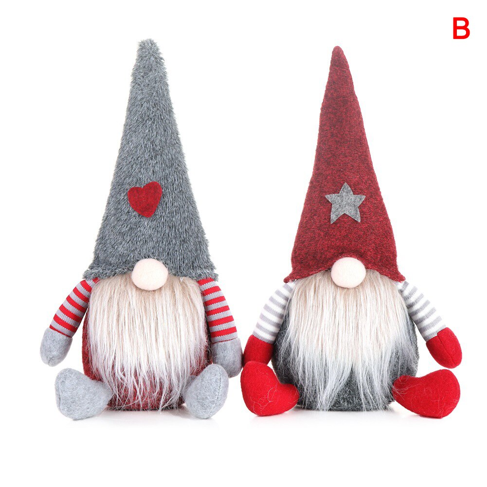 Jul ansigtsløs gnome santa xmas træ hængende indretning julepynt dukke legetøj  dc120