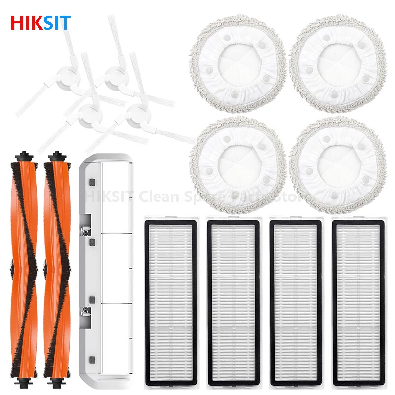 Für XiaoMi Mijia MI Selbstreinigende Roboter Staubsauger Profi STYTJ06ZHM Zubehör Haupt-/Seitenbürstenabdeckung Hepa-Filter Mopptuch Teil