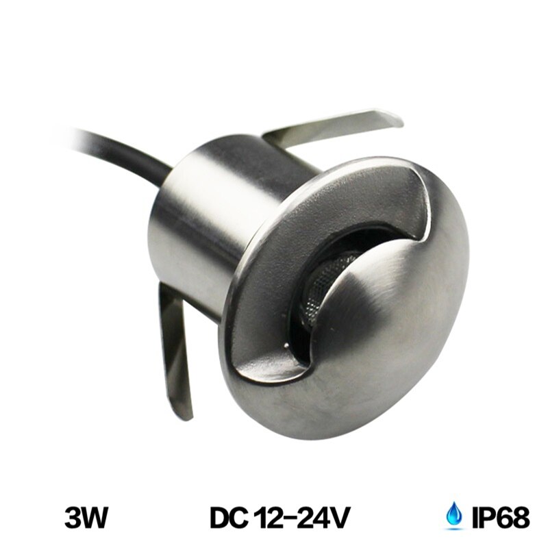 3W LED underground light,12-24 304 steel input IP68 led embedded lamp ,outdoor side outlet inground spot light,stair corner lamp
