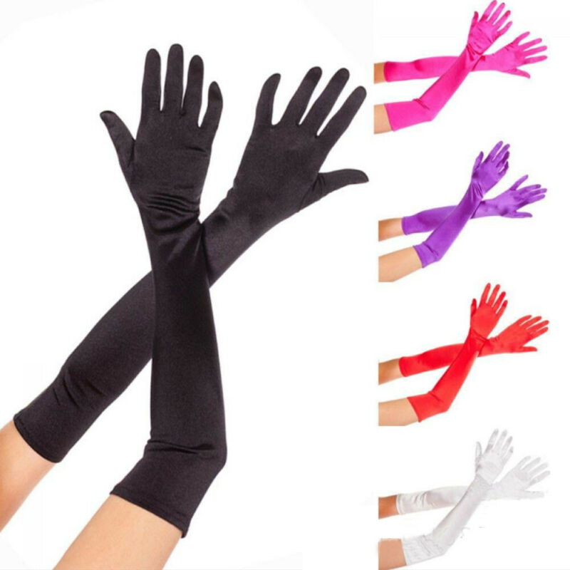 Prinsessen handschoenen met glitters - Paars (24cm