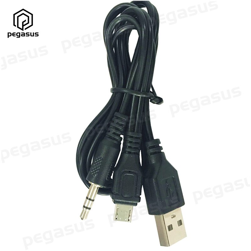 0.5M Micro 5 Pin Male Naar Dc 3.5Mm Jack + Usb 2.0 Male Audio Kabel Voor Android Apparaat s7 Aux Lading Cord