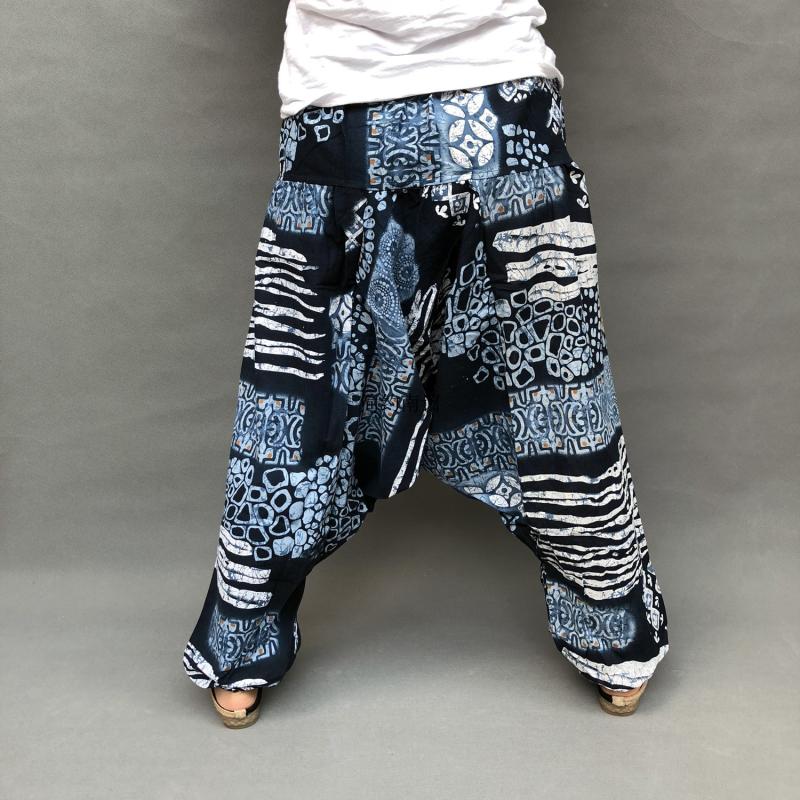 Streetwear Männer Harem Hosen Frauen ausgebeult Hosen Baumwolle Leinen Kreuz-hosen Breite Beine verlieren Tanz Hosen Tiefem Schritt Männer kleidung