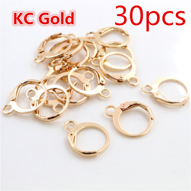 30-50 uds/lote de oro plata francés pendiente ganchos de alambre configuración Base aros pendientes para bricolajes artículos de fabricación de joyas al por mayor: Gris oscuro