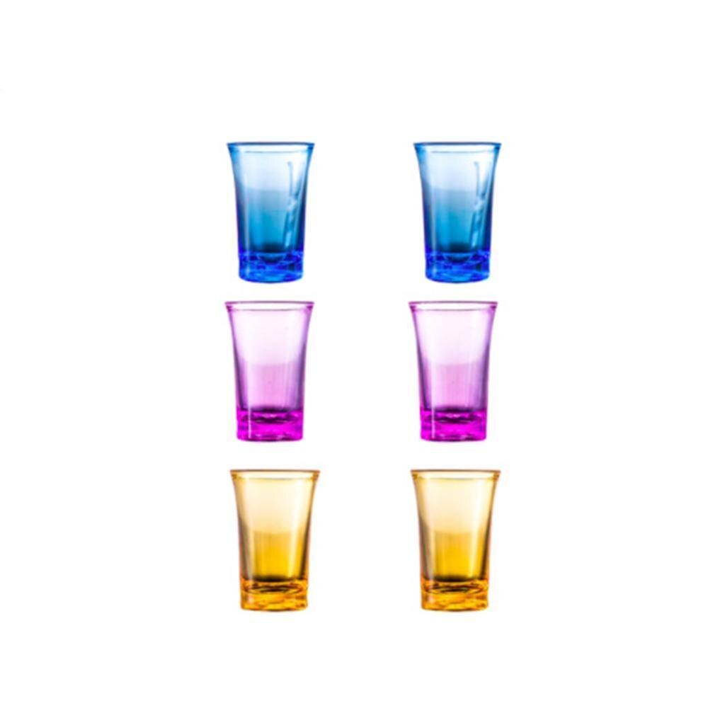 6 Shot Glass Dispenser Holder Wine Whisky Beer Dispenser Rack Bar Accessories Caddy Liquor Dispenser Party Games Drinking Tools: 6pcs Colorful Glass